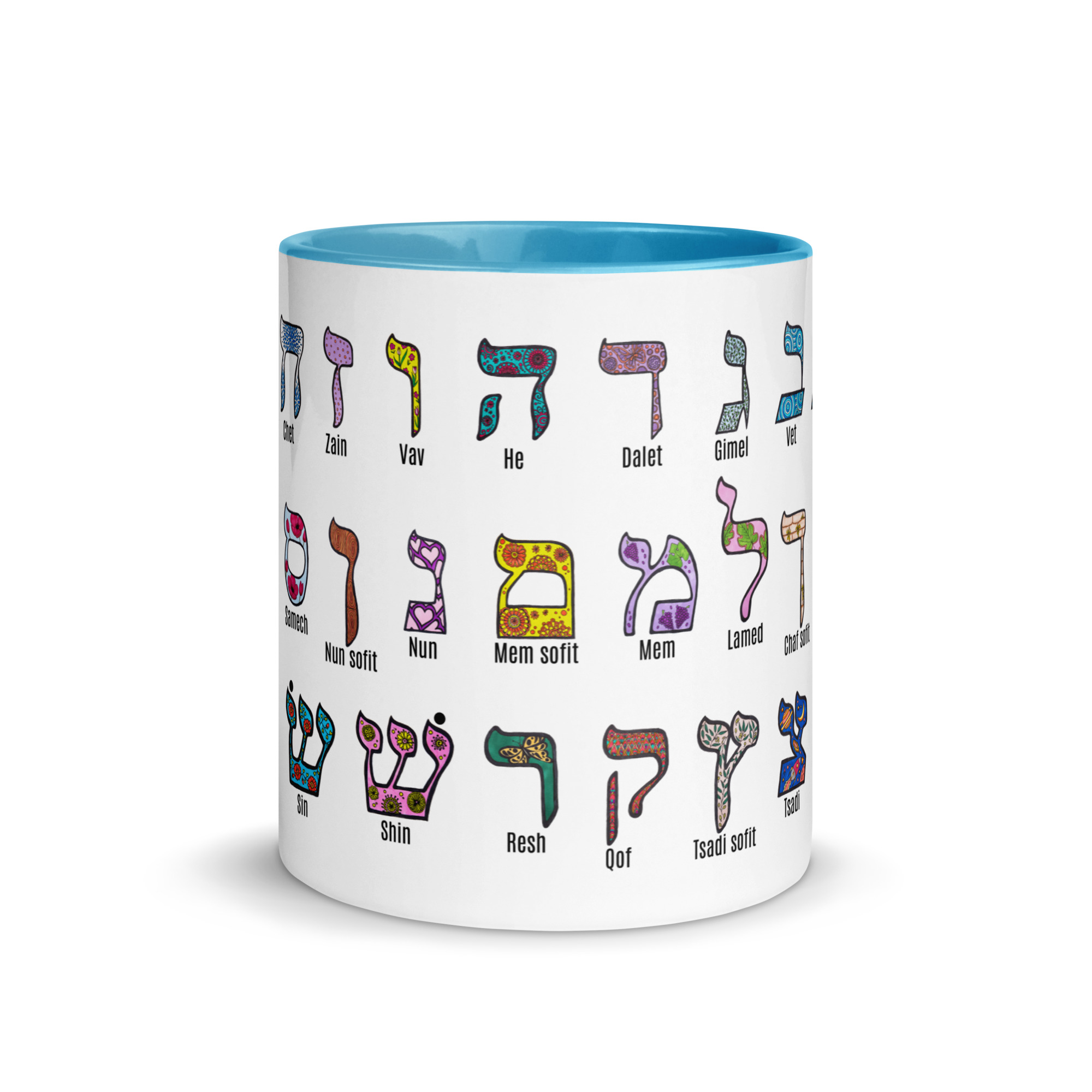 Mugg - Hebreiska alfabetet - Handritat - Bild 5