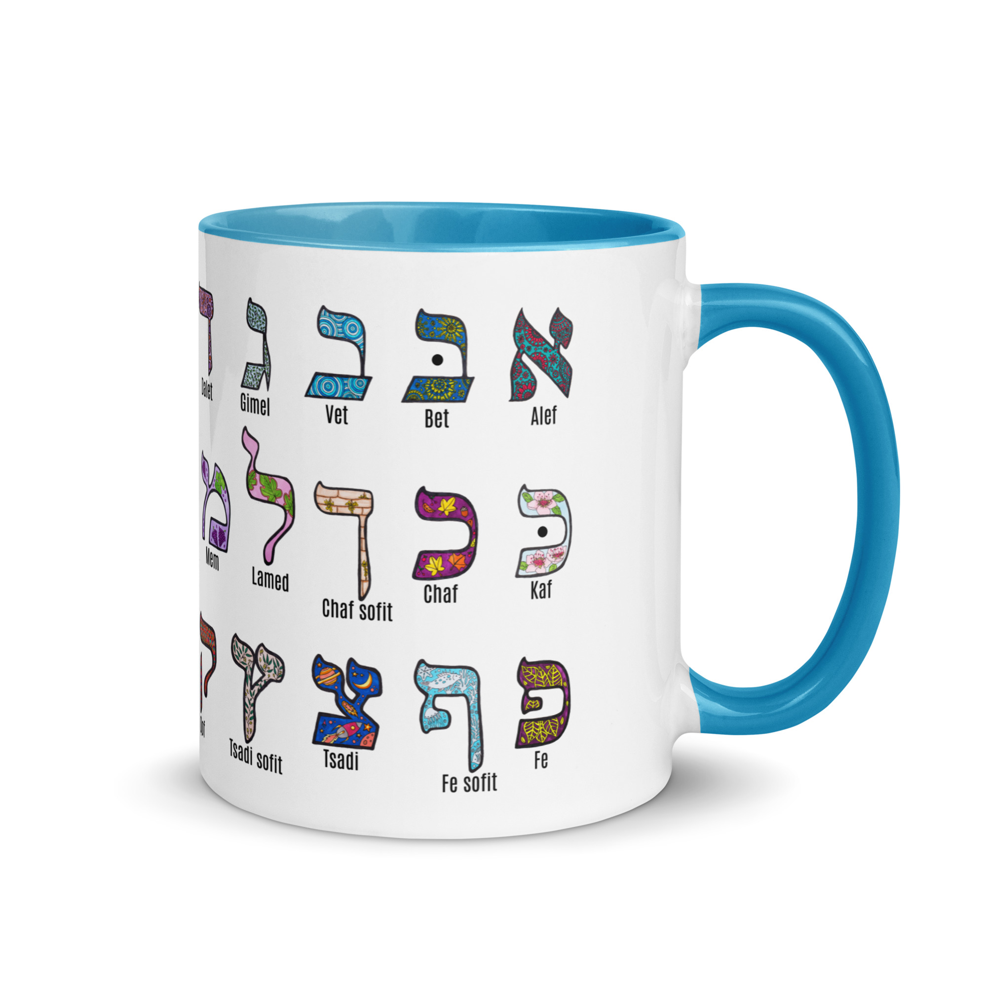 Mugg - Hebreiska alfabetet - Handritat - Bild 4