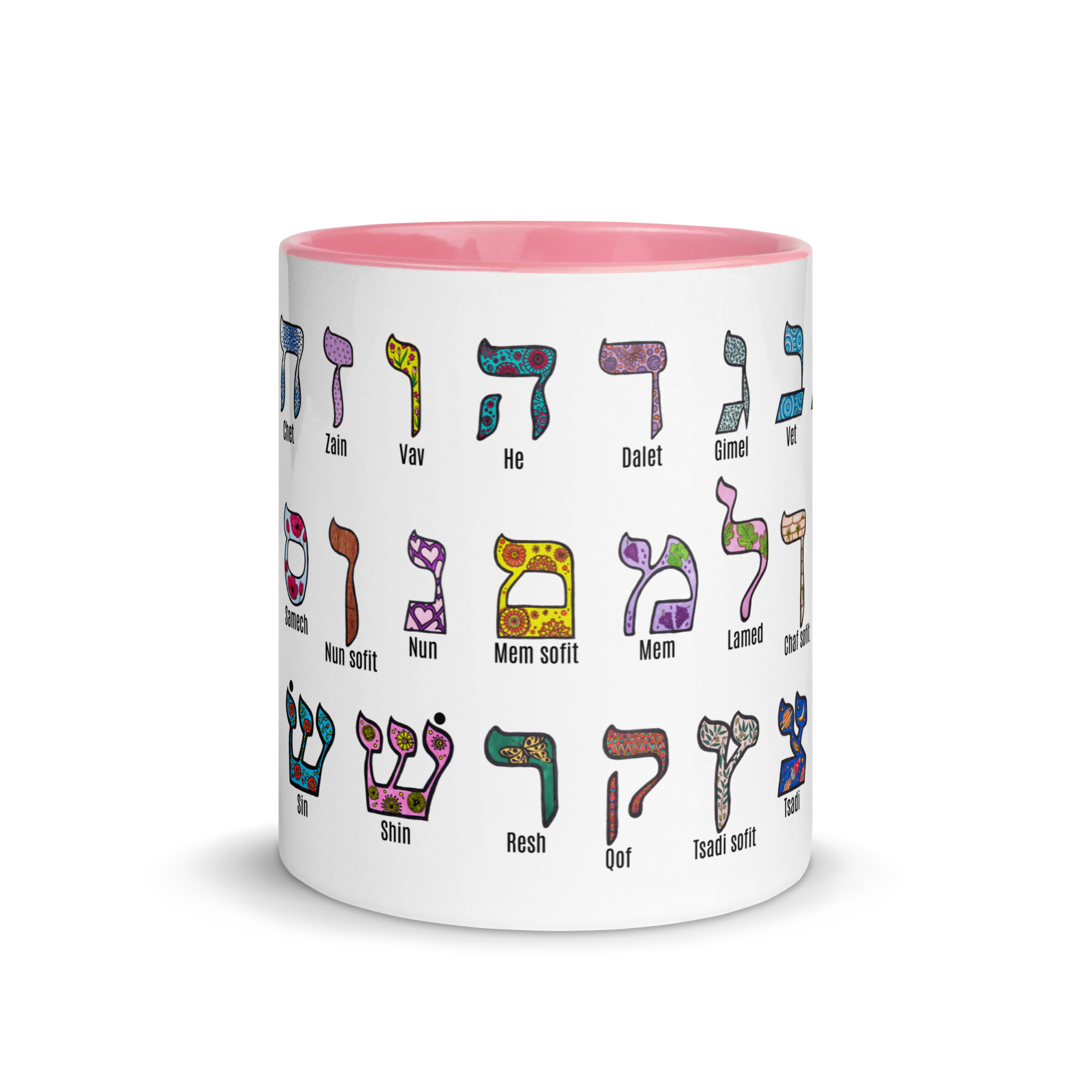 Mugg - Hebreiska alfabetet - Handritat - Bild 8