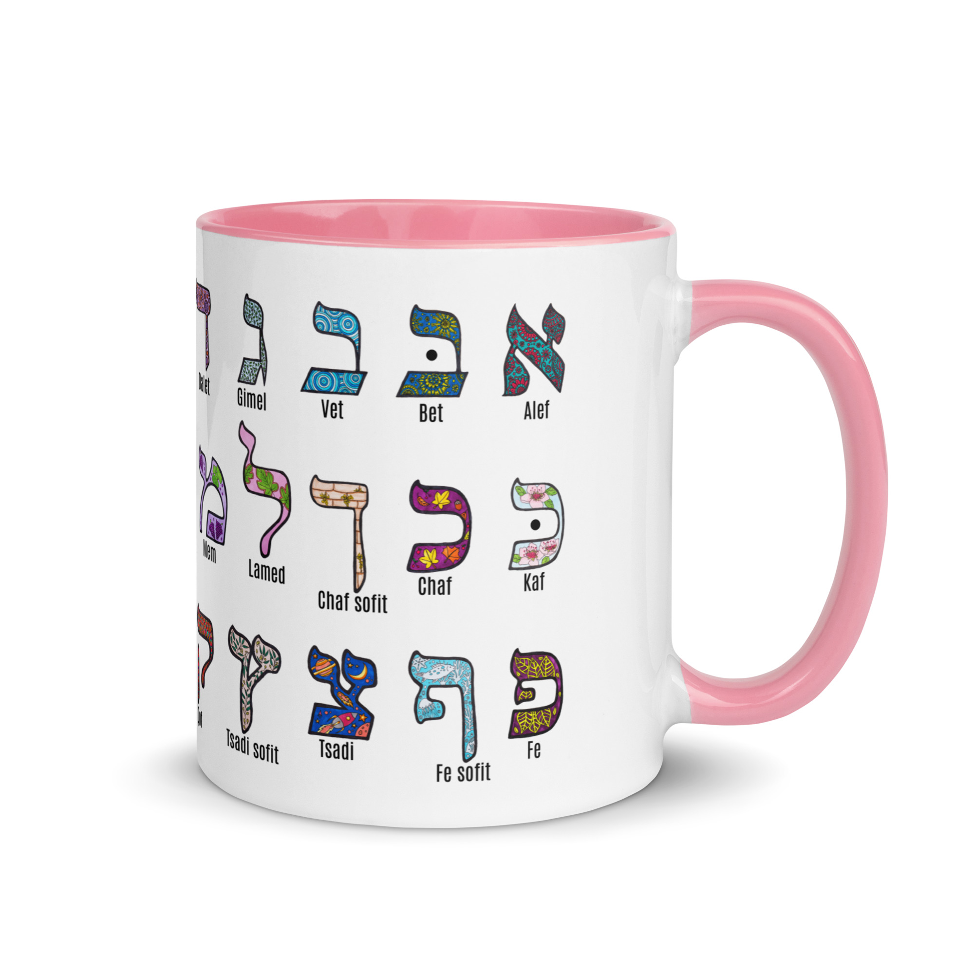 Mugg - Hebreiska alfabetet - Handritat - Bild 7